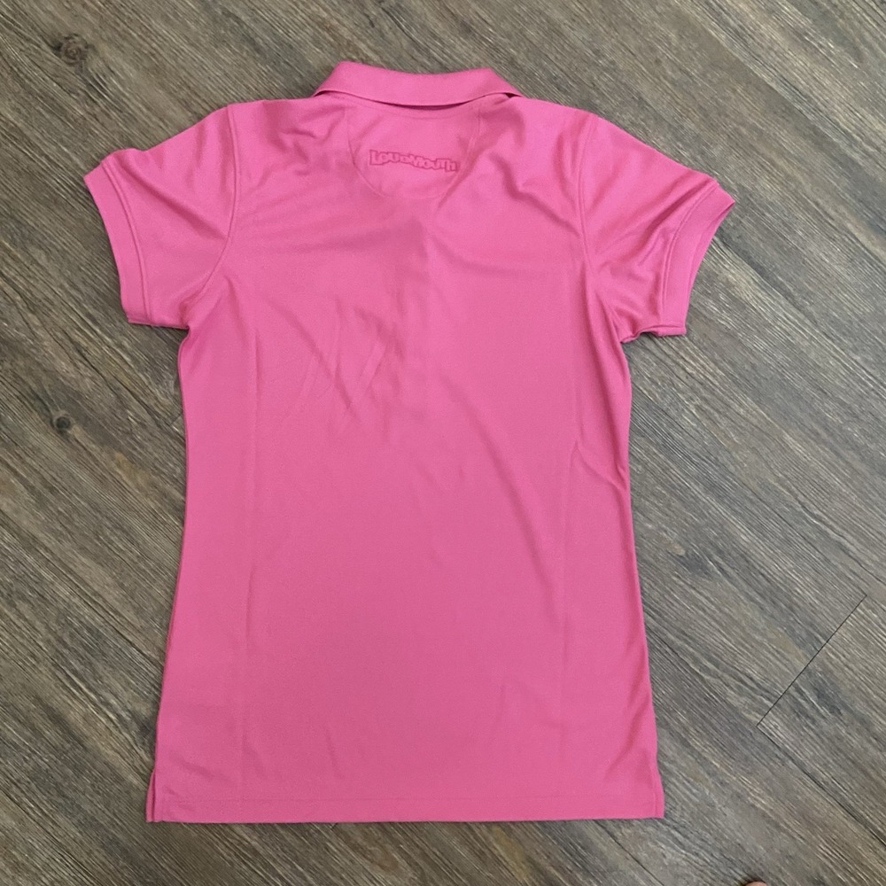 Loudmouth Ladies Essential Pink Polo Golf Short Sleeve Shirt NWT XSMALL XS - Picture 6 of 6